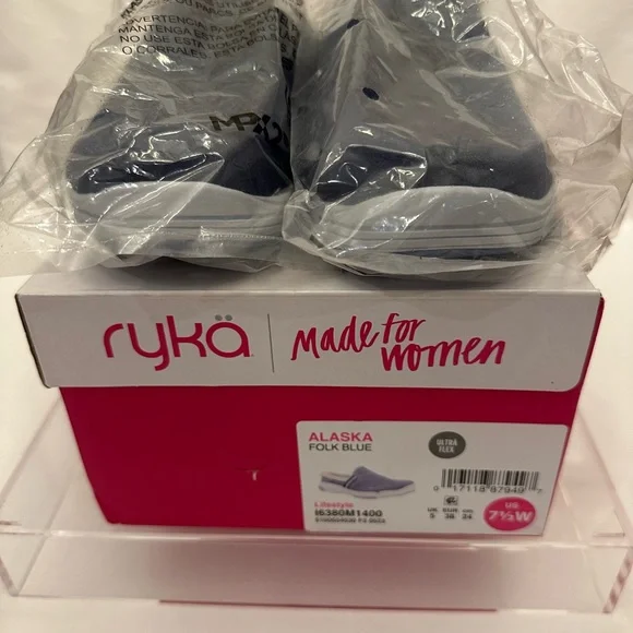 Ryka Alaska Lifestyle Slip On Mules. In Folk Blue. Size 7.5W - Picture 8 of 8